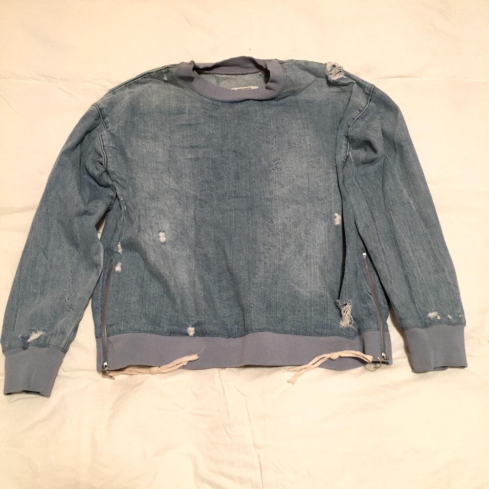 Distressed Denim Top